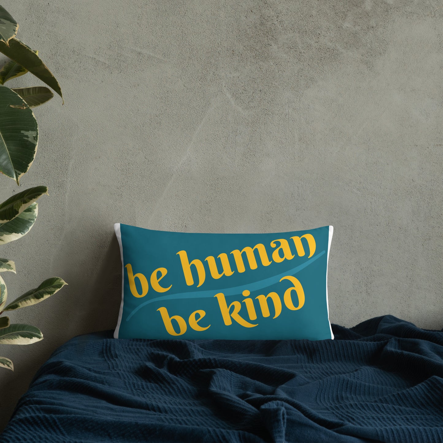 Be Humand; Be Kind Basic Pillow