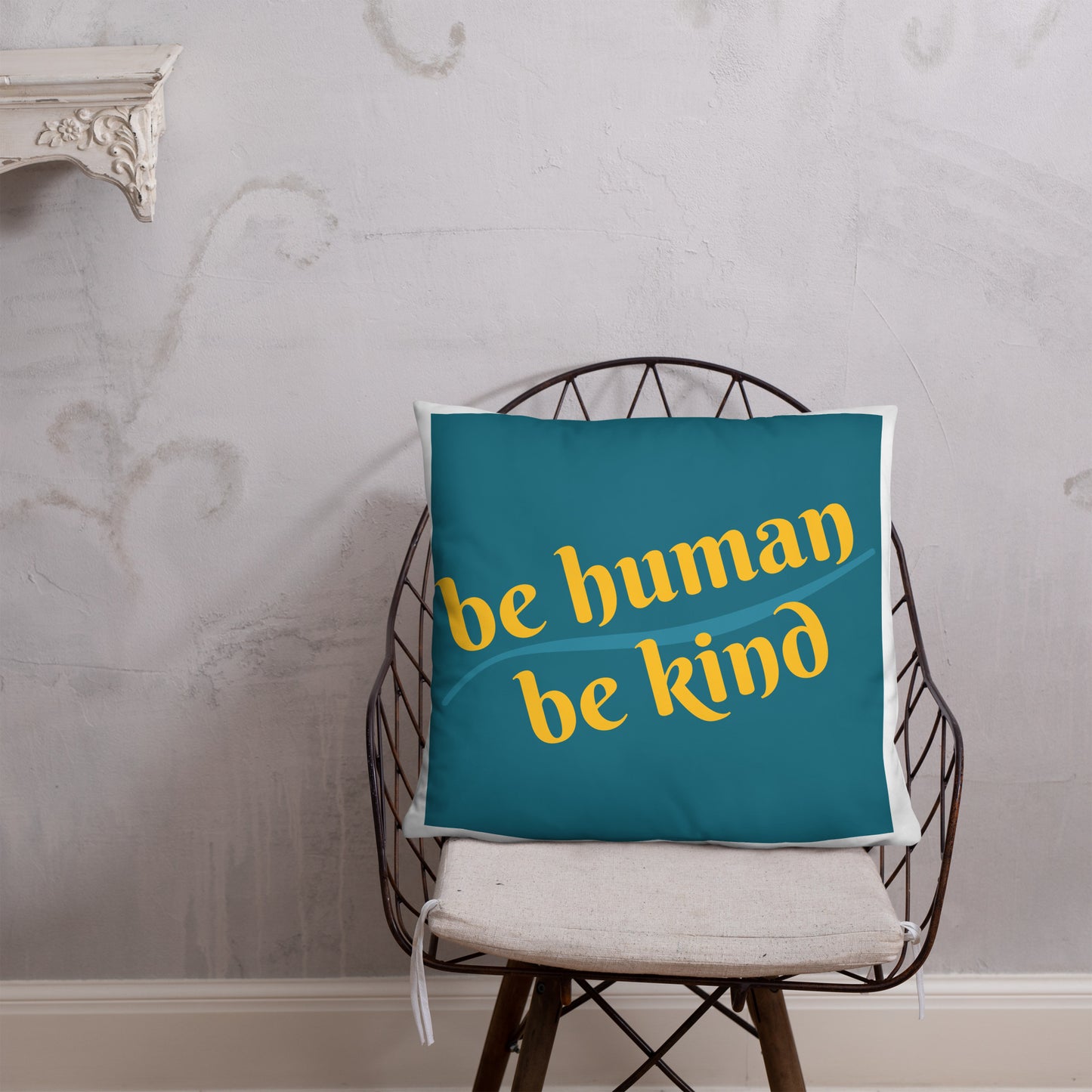 Be Humand; Be Kind Basic Pillow