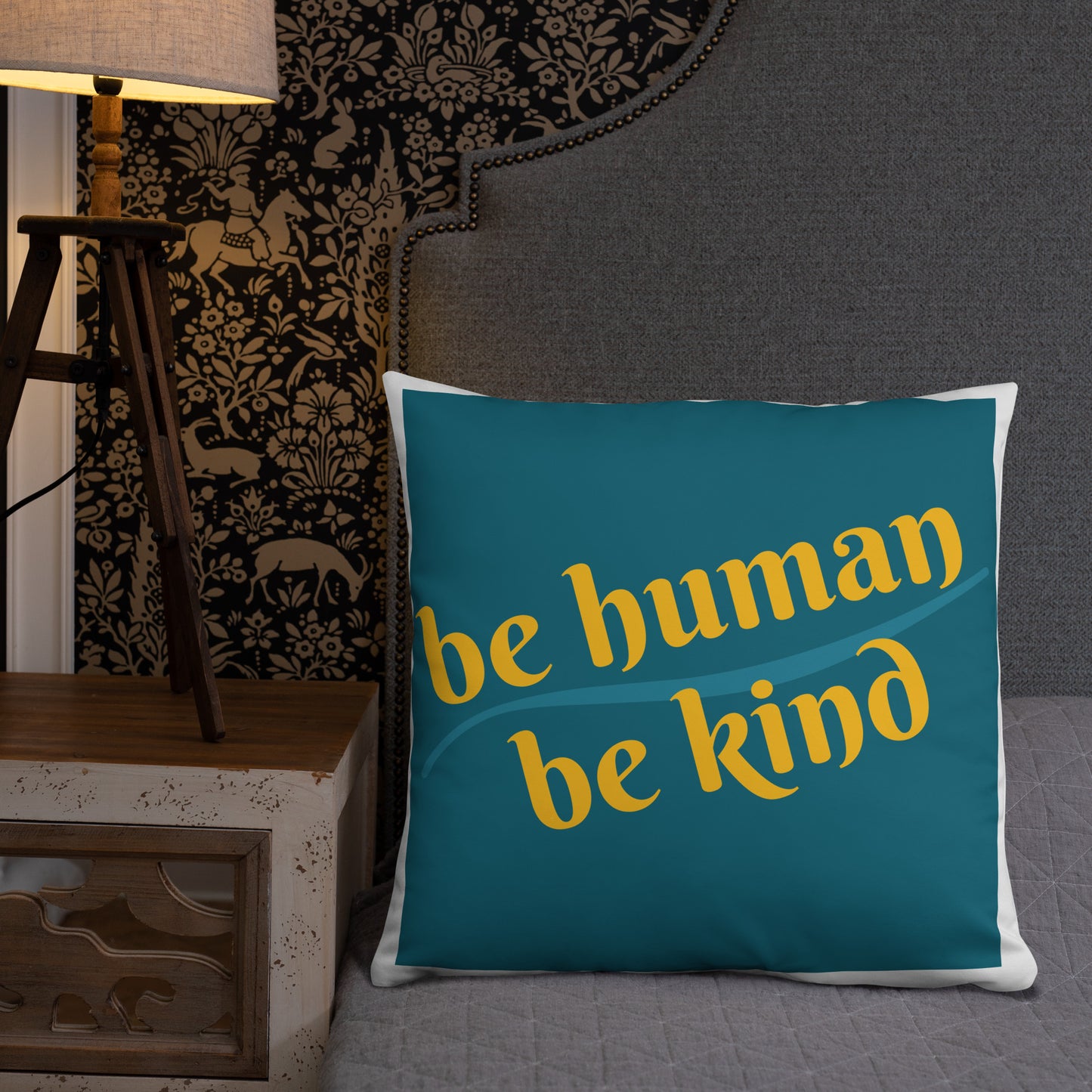 Be Humand; Be Kind Basic Pillow