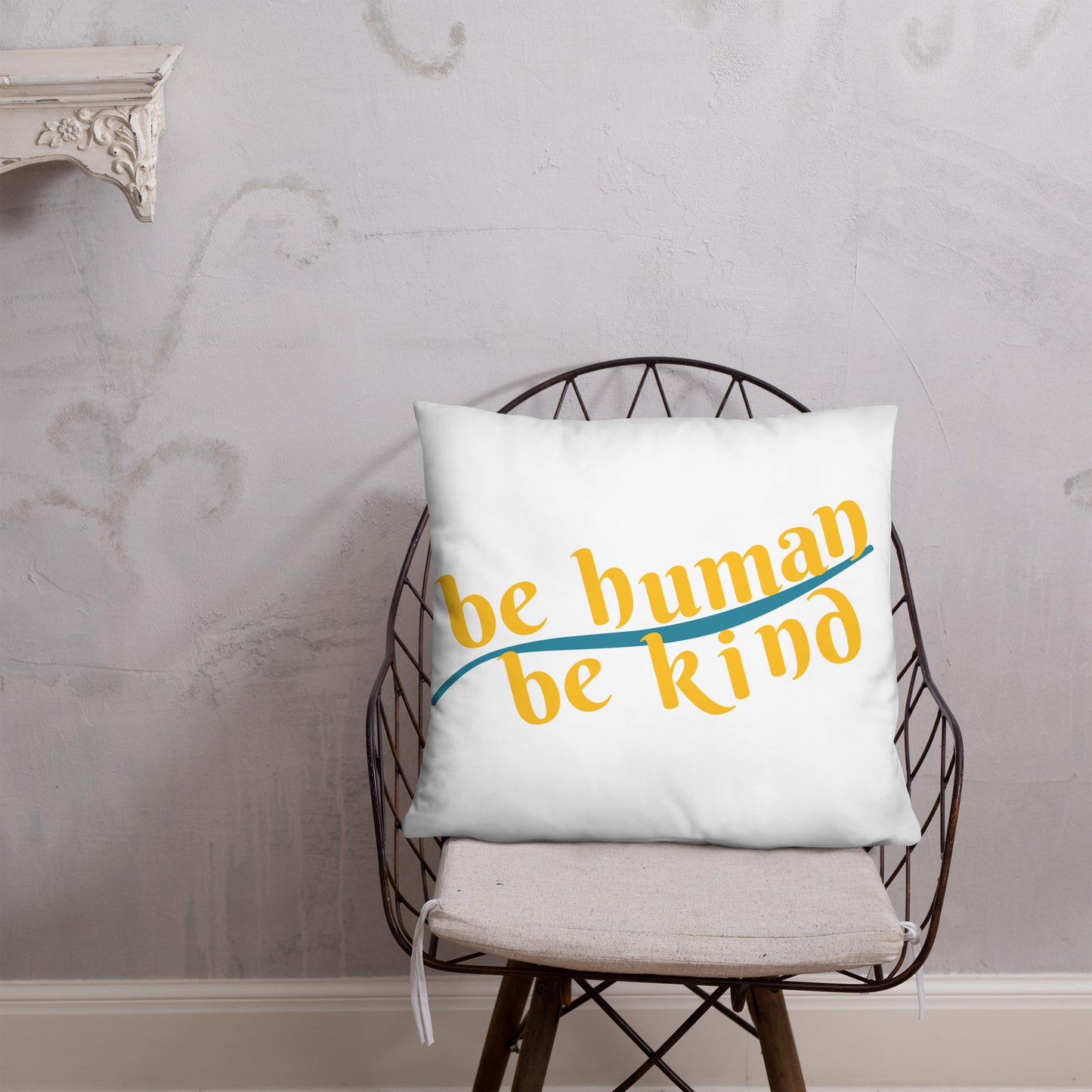 Be Humand; Be Kind Basic Pillow