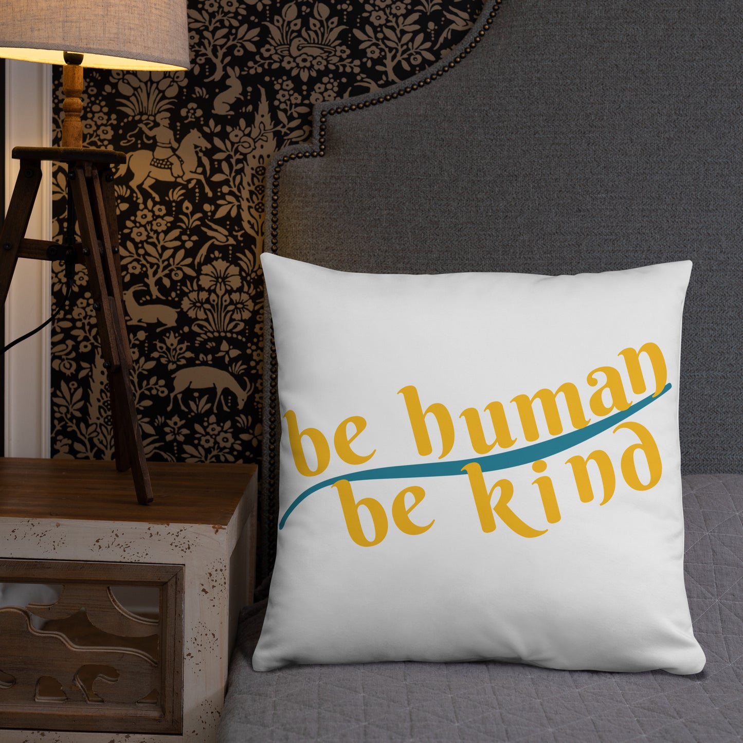 Be Humand; Be Kind Basic Pillow